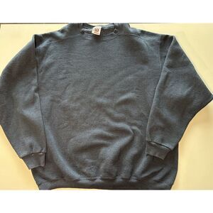 Vintage Wilson Sweatshirt Mens 3XL Navy Blue Long Sleeve Crewneck Athleisure 90s